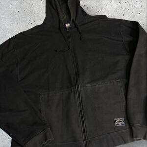 Russell Athletic Hoodie Mens Black Hooded Sweatshirt Size XL